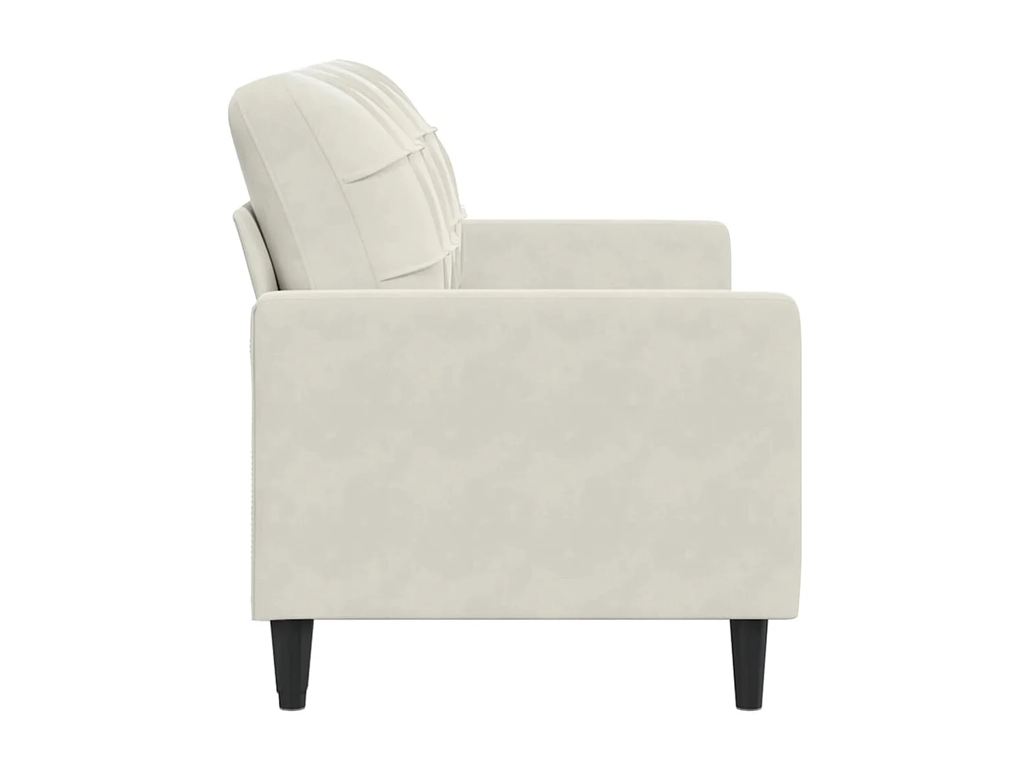 Canapé à 2 places Crème 140 cm Velours