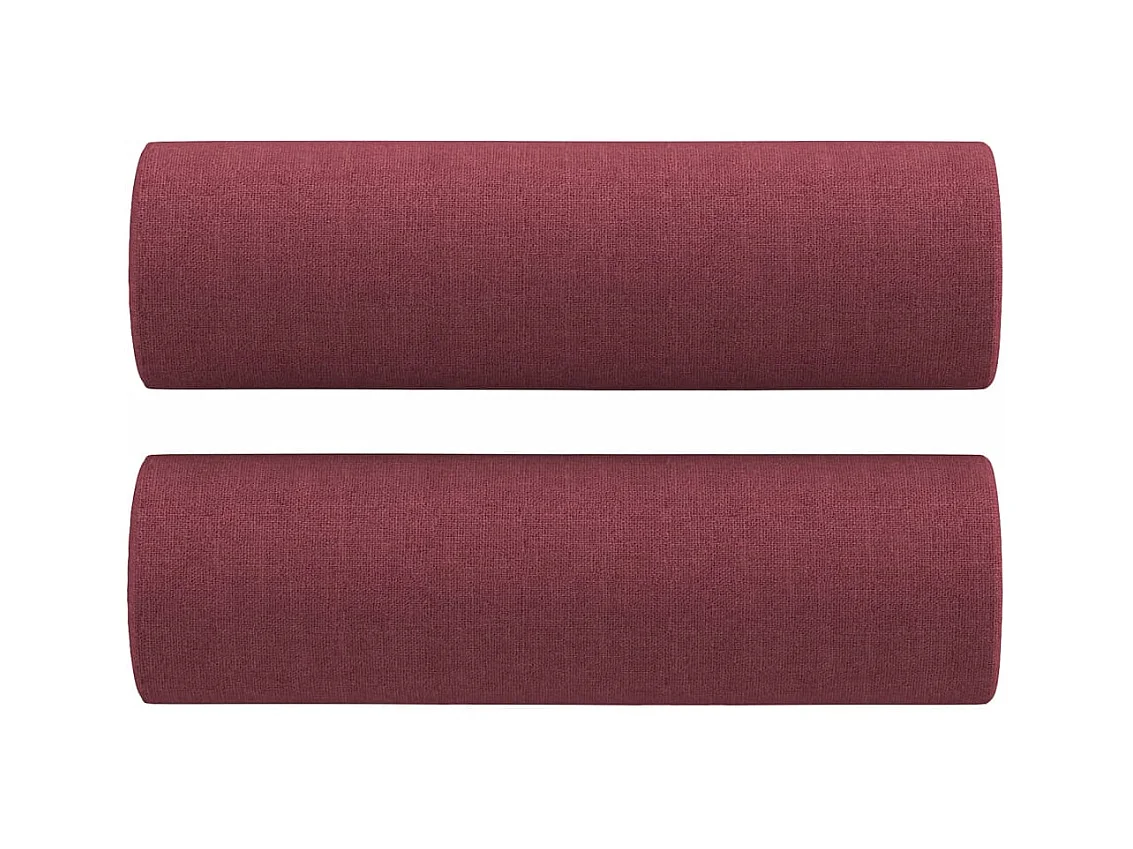 2-Sitzer-Sofa mit Zierkissen Weinrot 120 cm Stoff