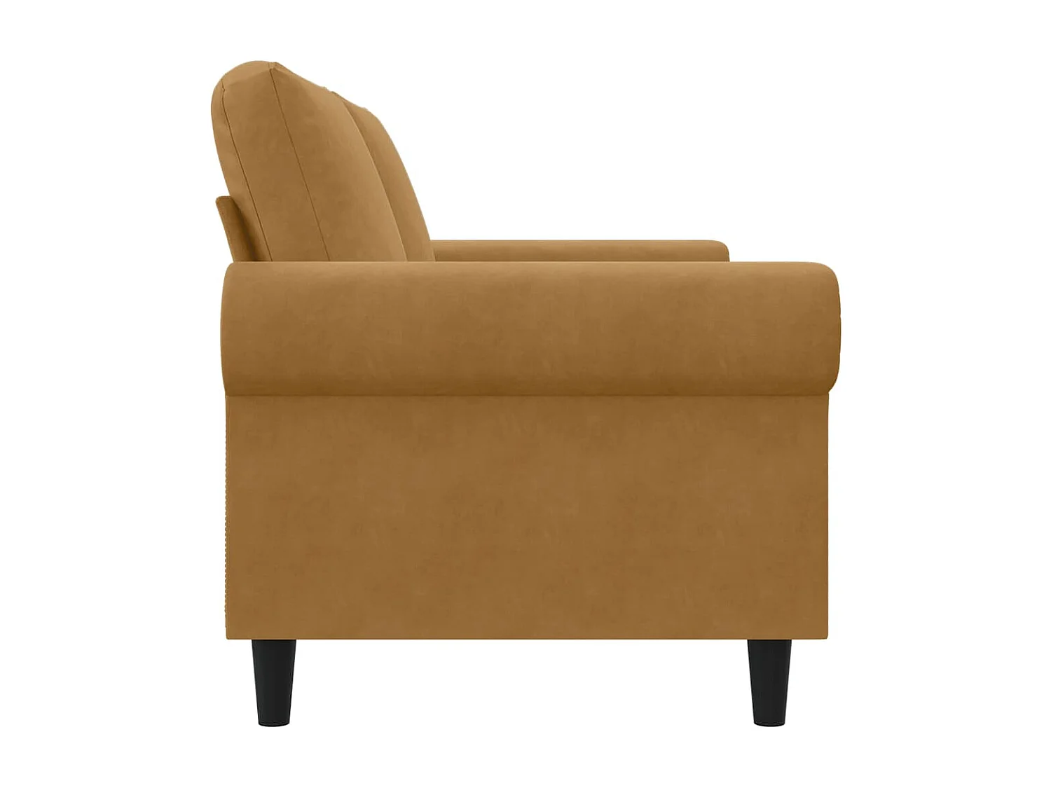 Canapé à 2 places Marron 140 cm Velours