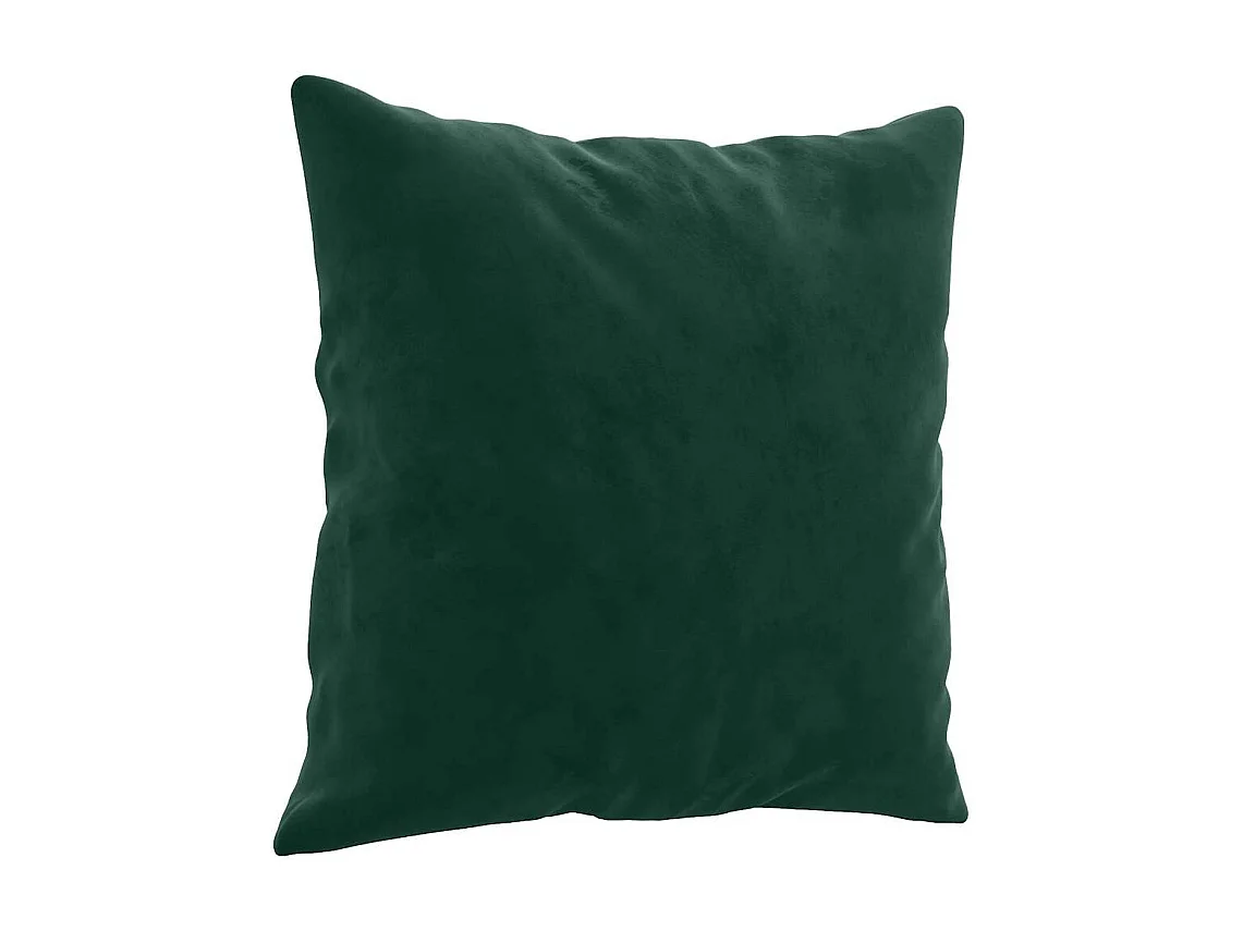 3-tlg. Sofagarnitur mit Kissen Dunkelgrün Samt