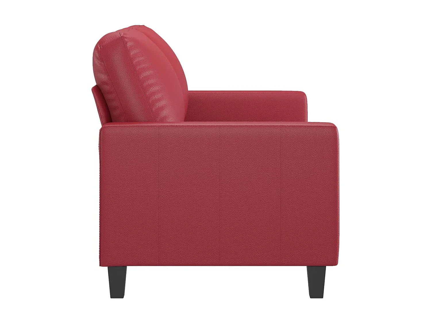 2-Sitzer-Sofa Weinrot 120 cm Kunstleder