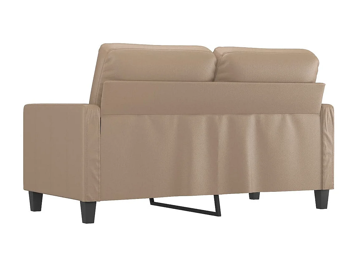 2-Sitzer-Sofa Cappuccino-Braun 120 cm Kunstleder