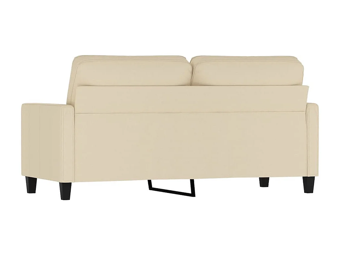 Divano a 2 Posti Crema 140 cm in Tessuto