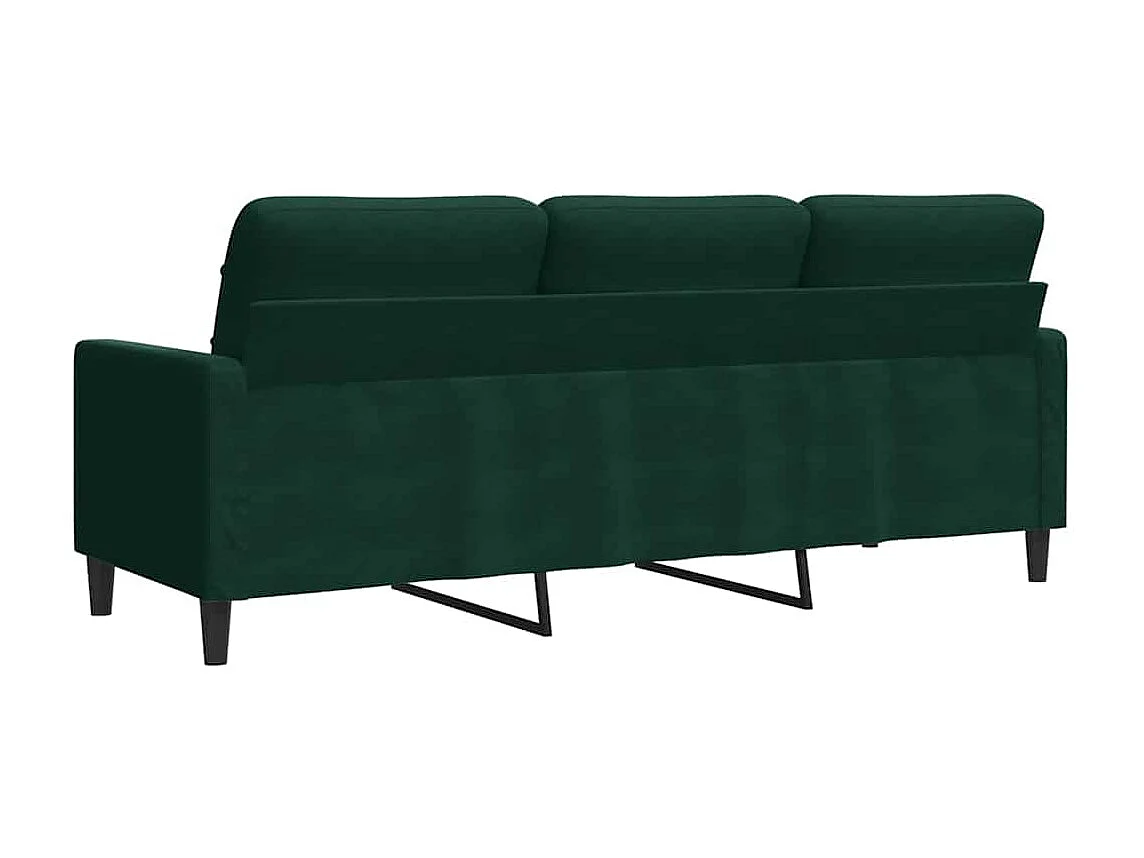 3-Sitzer-Sofa Dunkelgrün 180 cm Samt