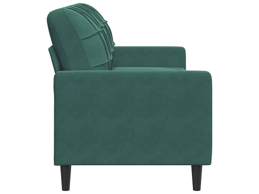 Canapé à 3 places Vert foncé 180 cm Velours