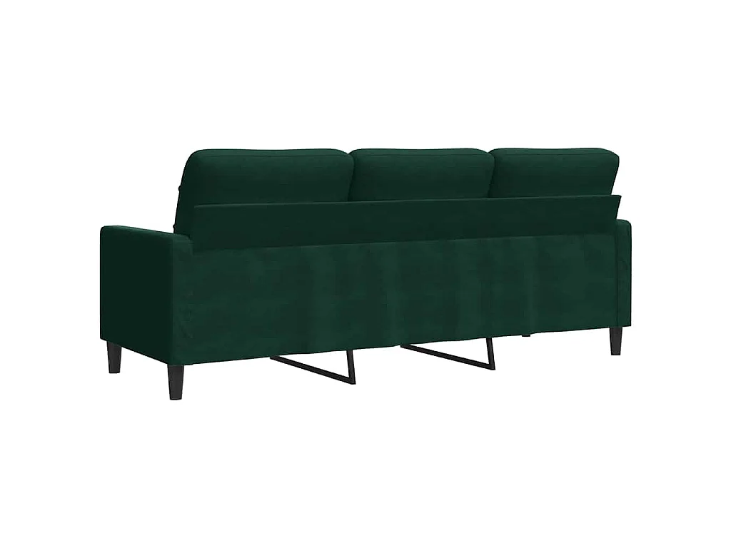 3-Sitzer-Sofa Dunkelgrün 180 cm Samt