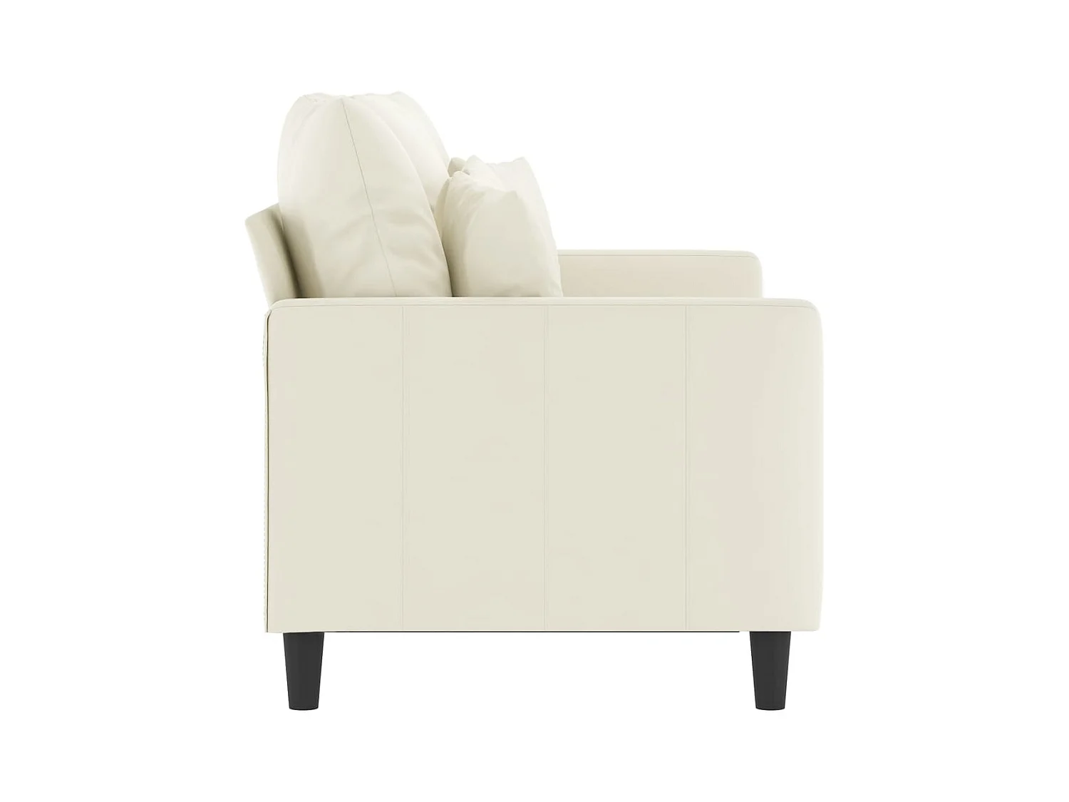 Canapé à 2 places Crème 120 cm Velours