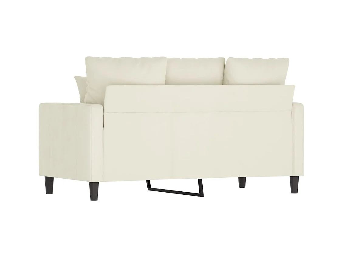 Canapé à 2 places Crème 120 cm Velours