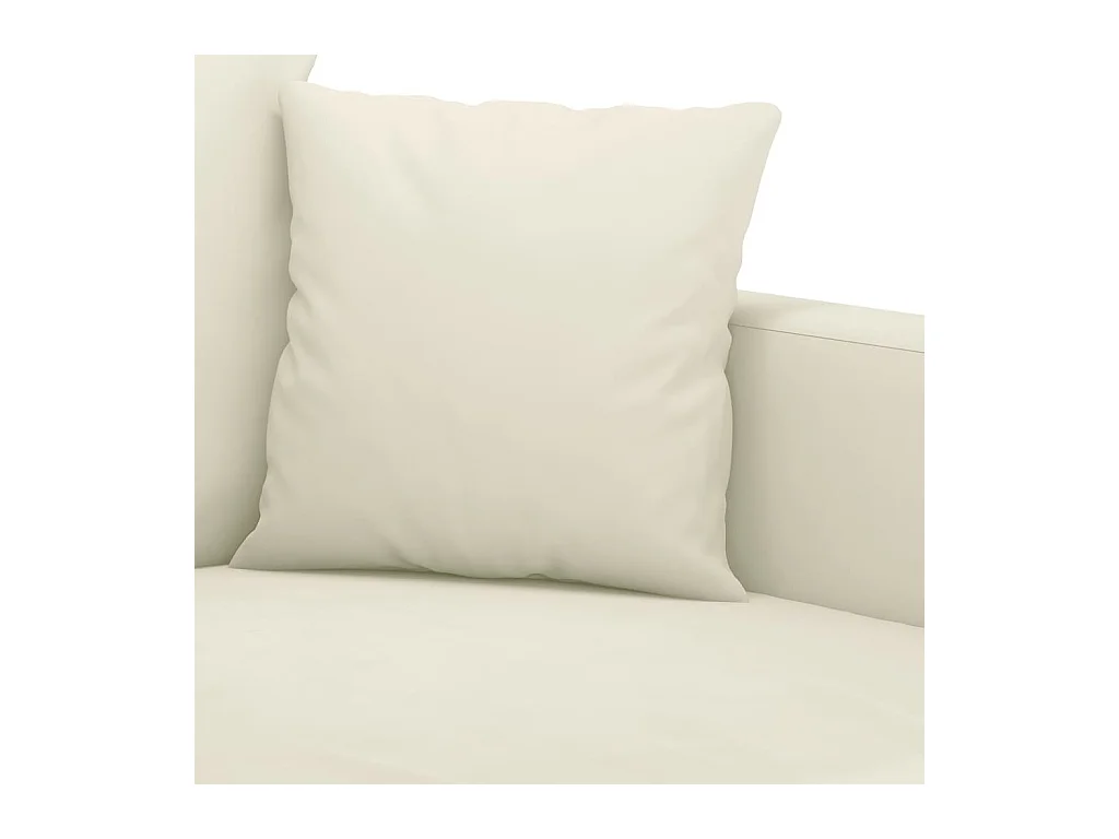 Canapé à 2 places Crème 120 cm Velours