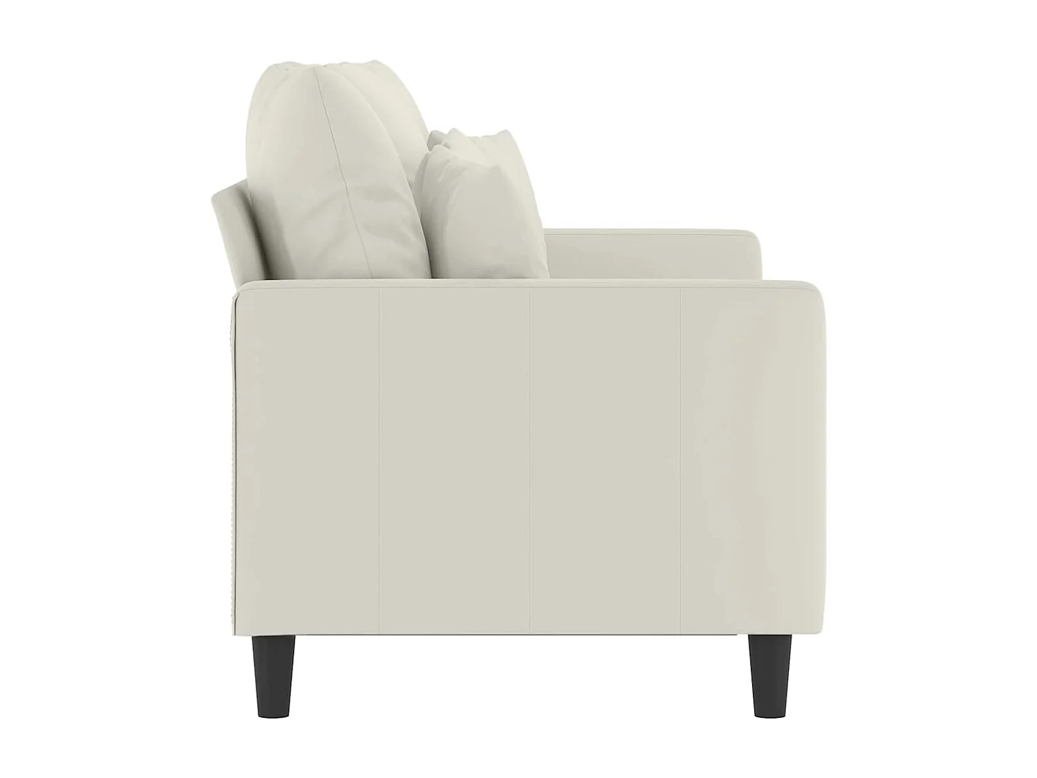 Canapé à 2 places Crème 120 cm Velours