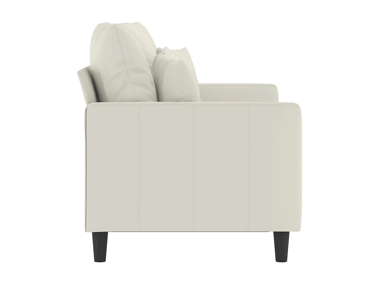 2-Sitzer-Sofa Creme 120 cm Samt