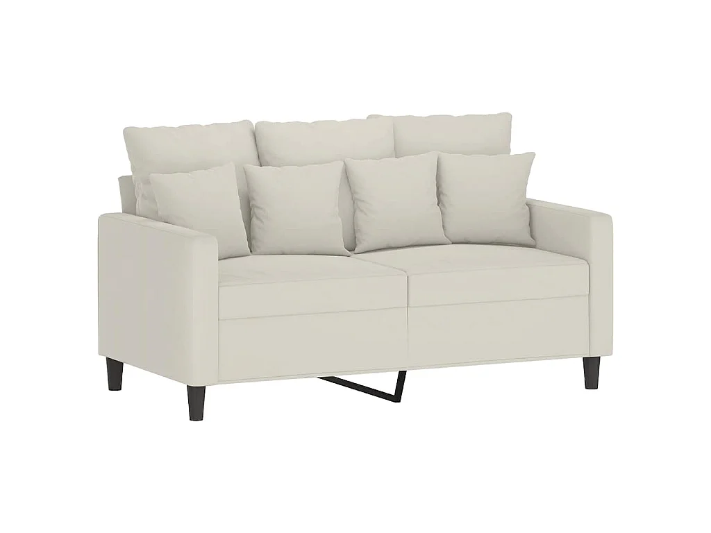 Canapé à 2 places Crème 120 cm Velours