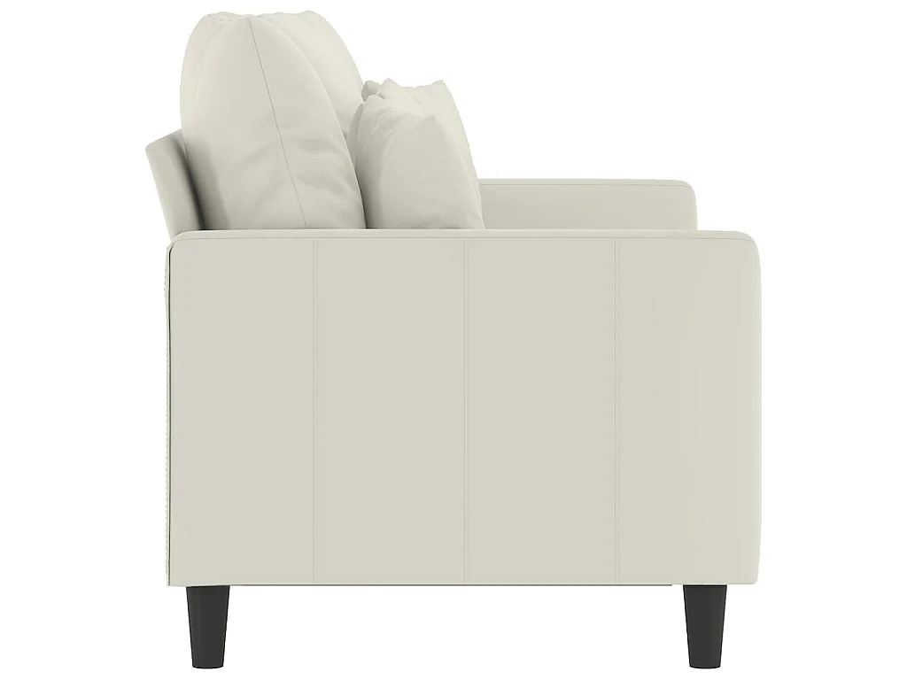 Canapé à 2 places Crème 120 cm Velours