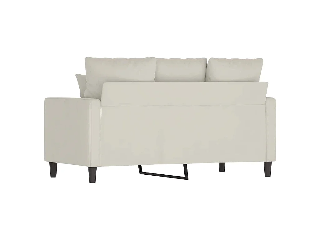 Canapé à 2 places Crème 120 cm Velours