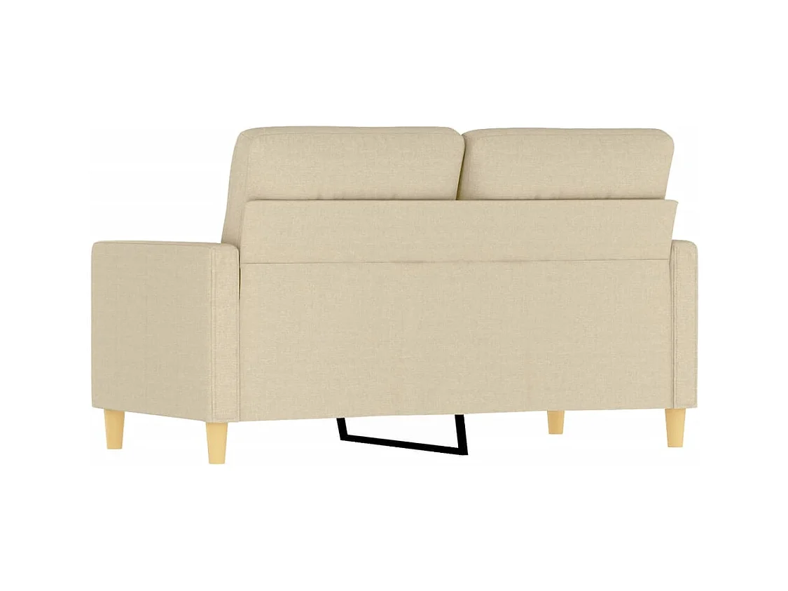Canapé à 2 places Crème 120 cm Tissu