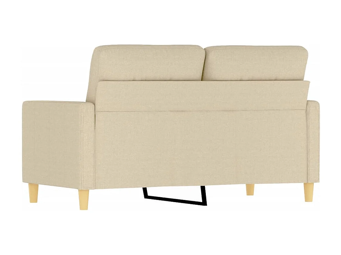 Canapé à 2 places Crème 120 cm Tissu