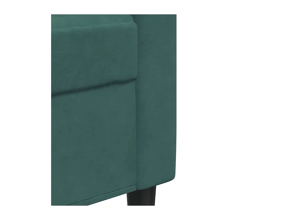 Sofá de 3 plazas terciopelo verde oscuro 210 cm