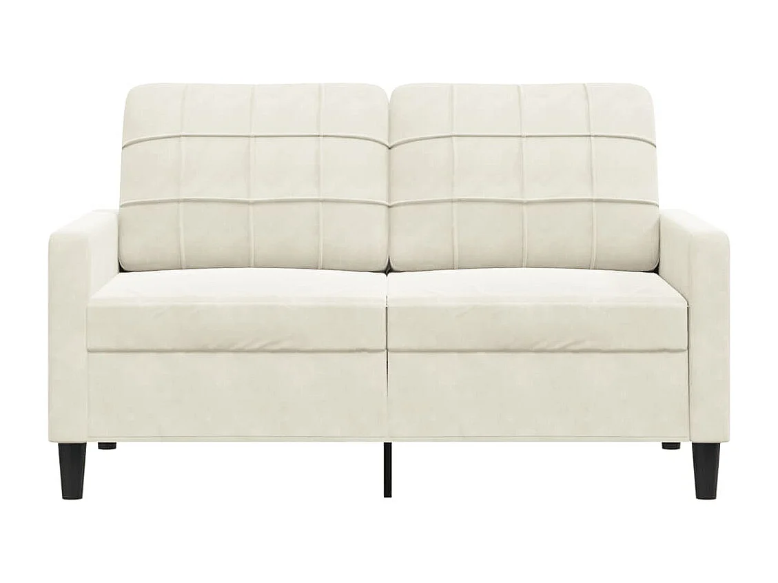 Tweezitsbank 120 cm fluweel crèmekleurig