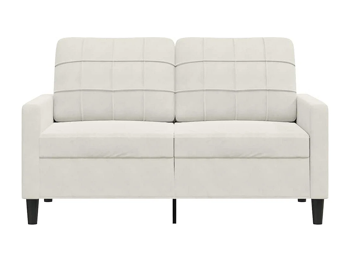 Canapé à 2 places Crème 120 cm Velours