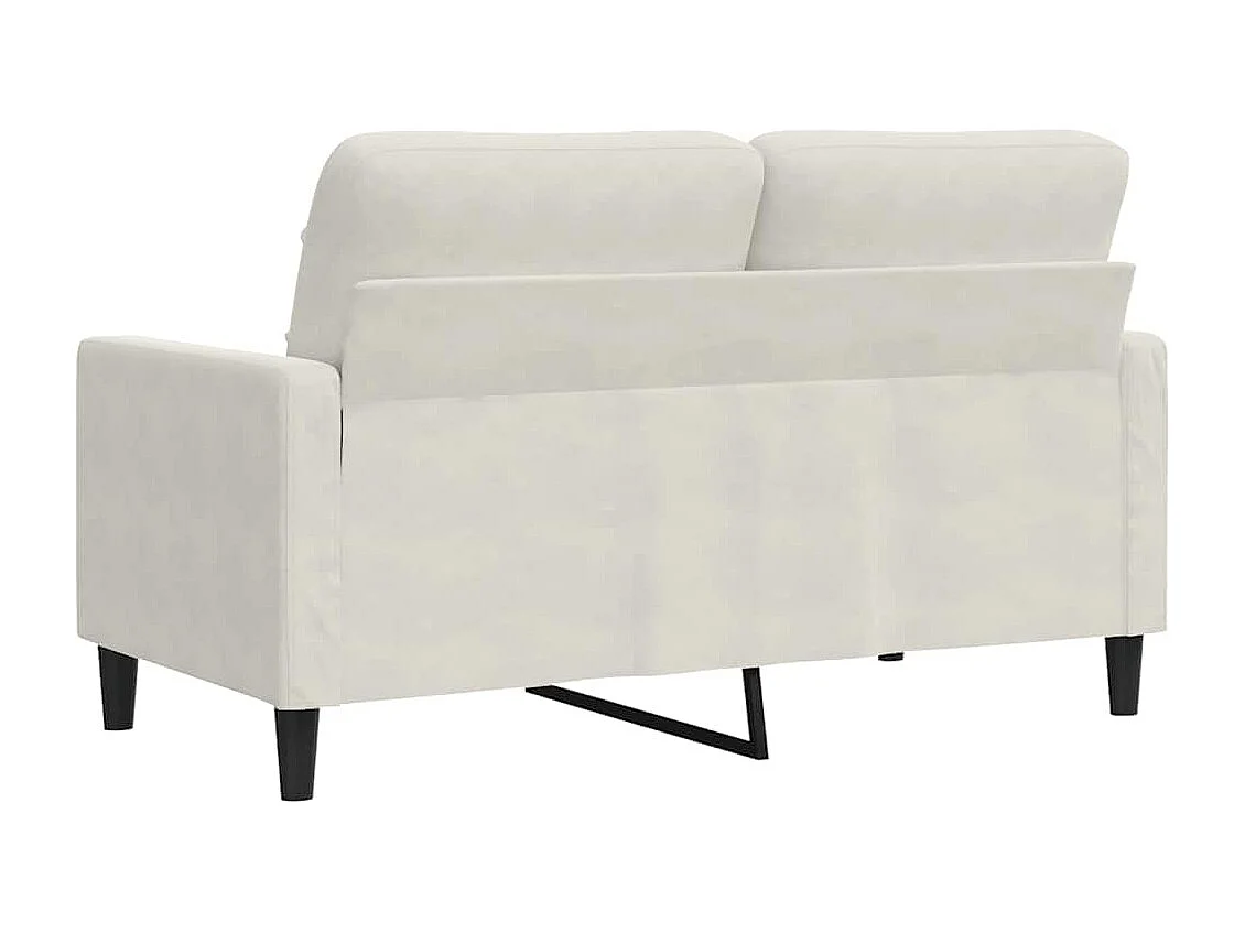 Canapé à 2 places Crème 120 cm Velours