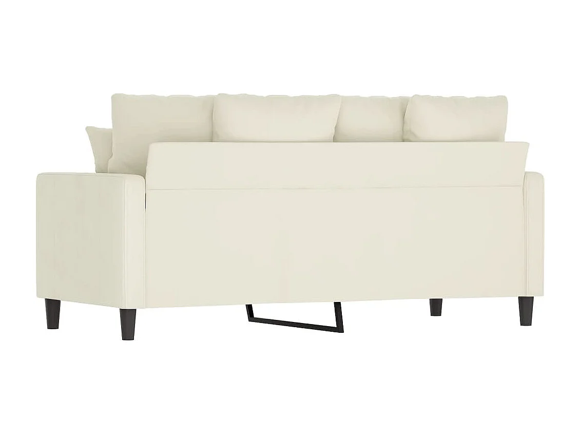 Tweezitsbank 140 cm fluweel crèmekleurig