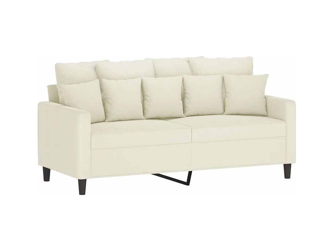 Divano a 2 Posti crema 140 cm in Velluto