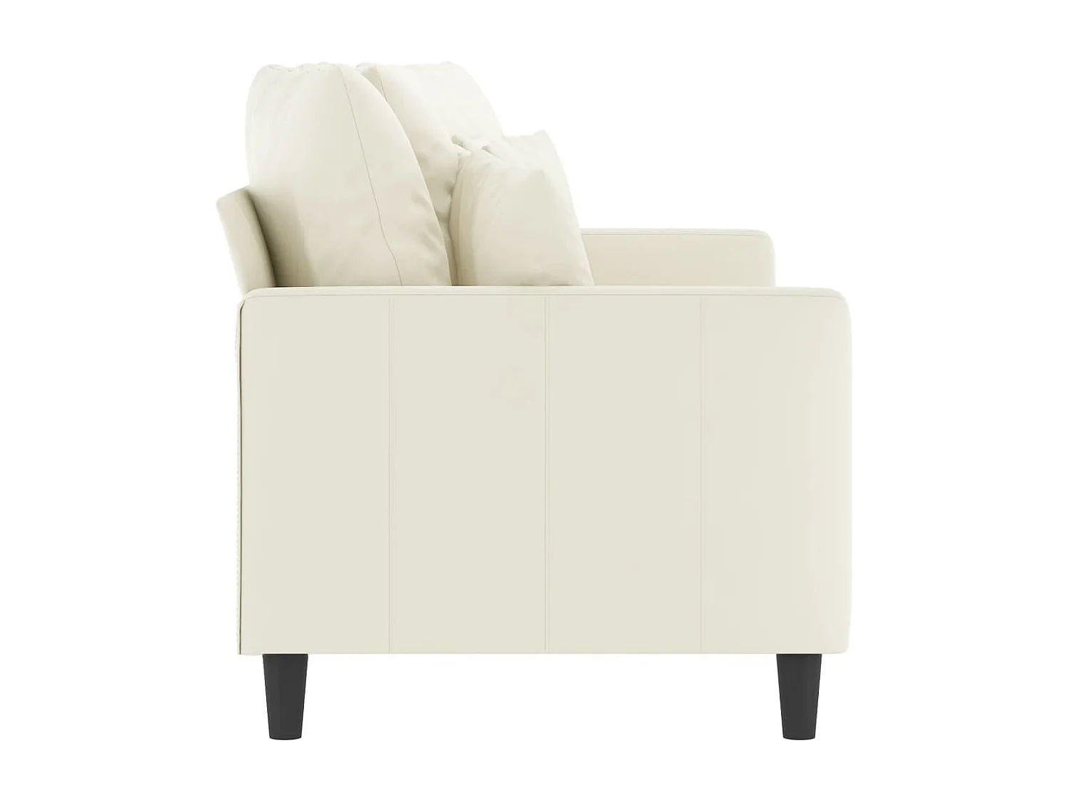 Canapé à 2 places Crème 140 cm Velours