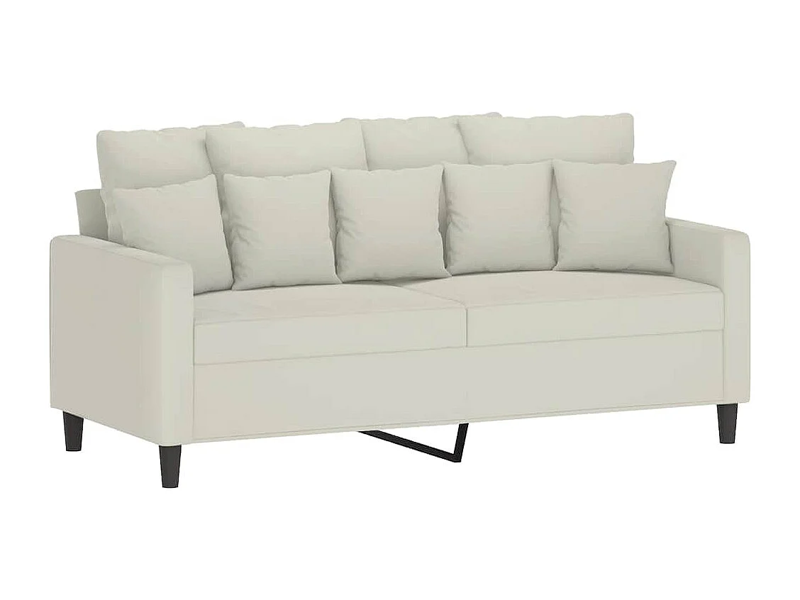 Canapé à 2 places Crème 140 cm Velours
