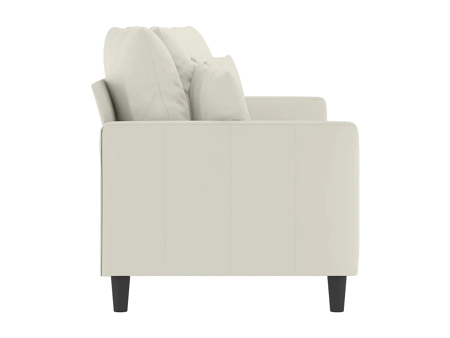 Canapé à 2 places Crème 140 cm Velours