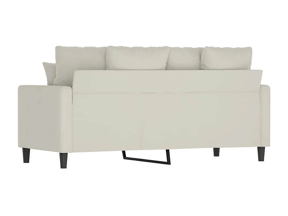 Canapé à 2 places Crème 140 cm Velours