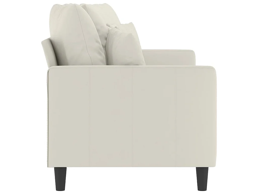 2-Sitzer-Sofa Creme 140 cm Samt