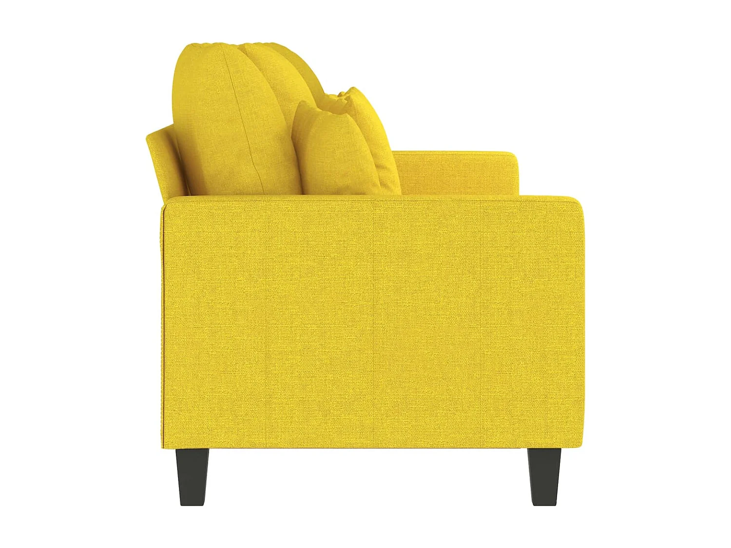 Canapé à 3 places Jaune clair 180 cm Tissu