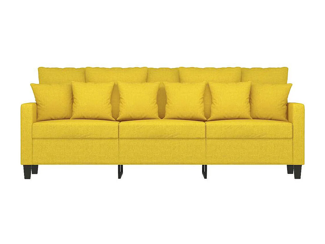 Canapé à 3 places Jaune clair 180 cm Tissu