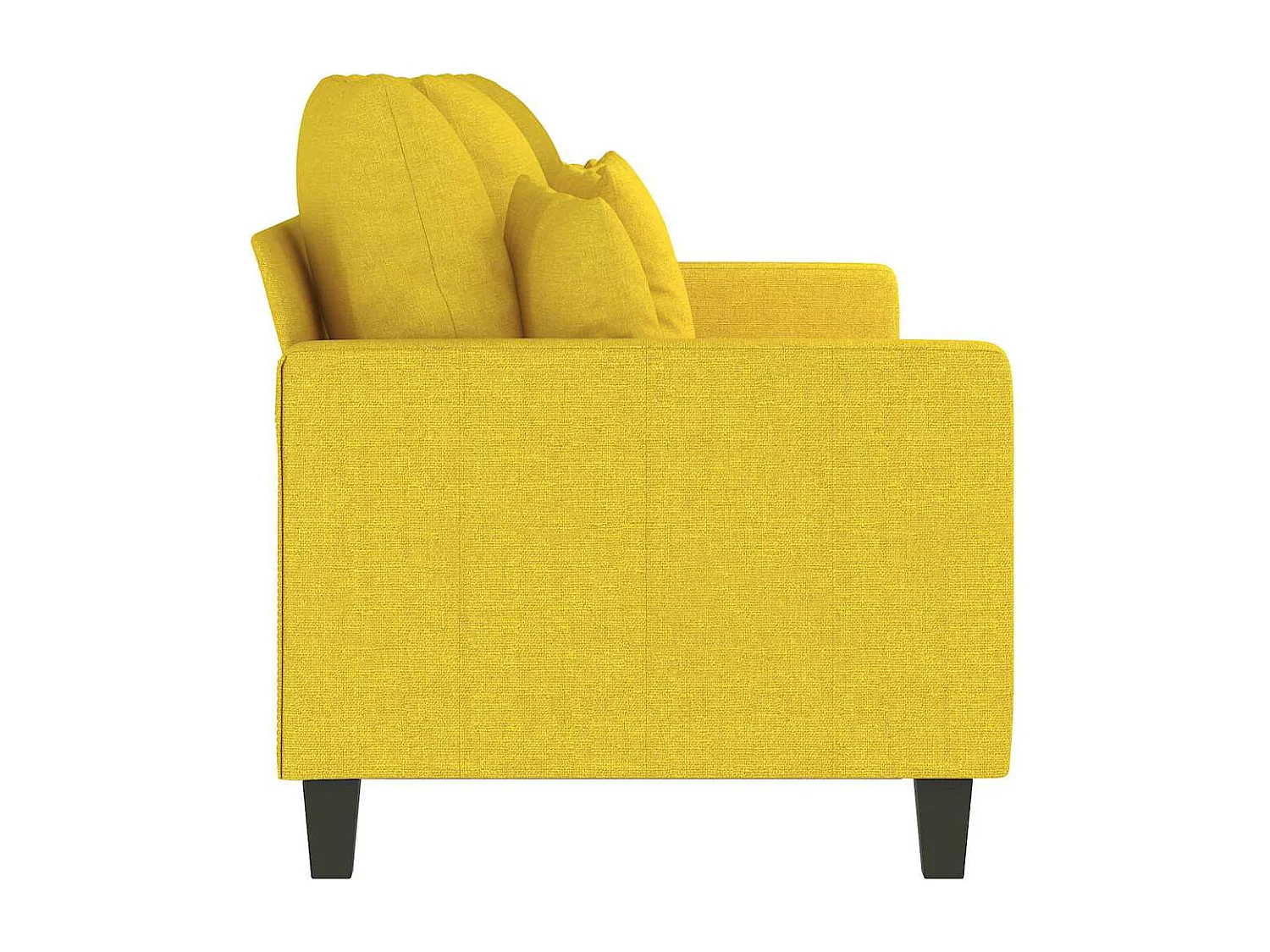 Canapé à 3 places Jaune clair 180 cm Tissu