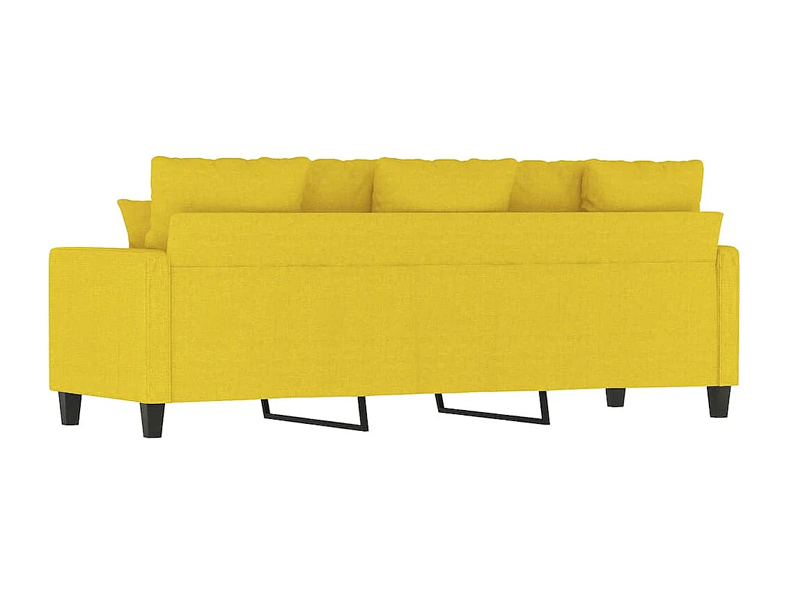 Canapé à 3 places Jaune clair 180 cm Tissu