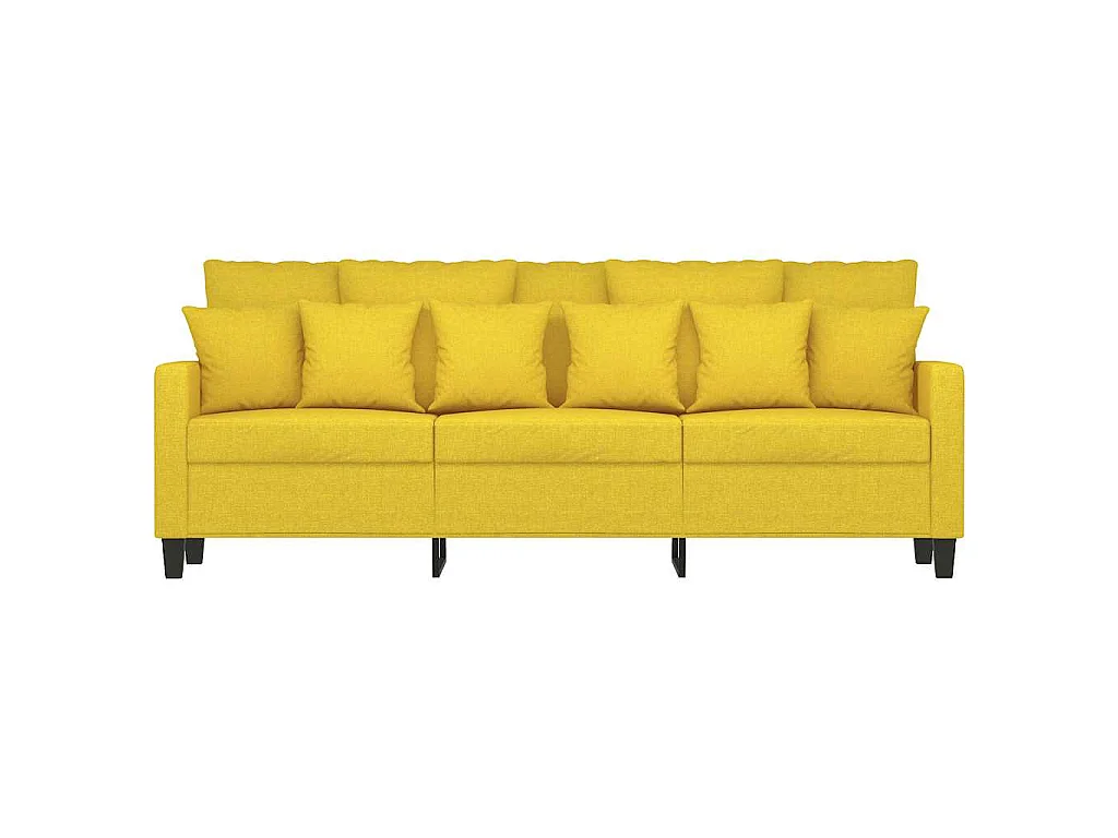 Canapé à 3 places Jaune clair 180 cm Tissu