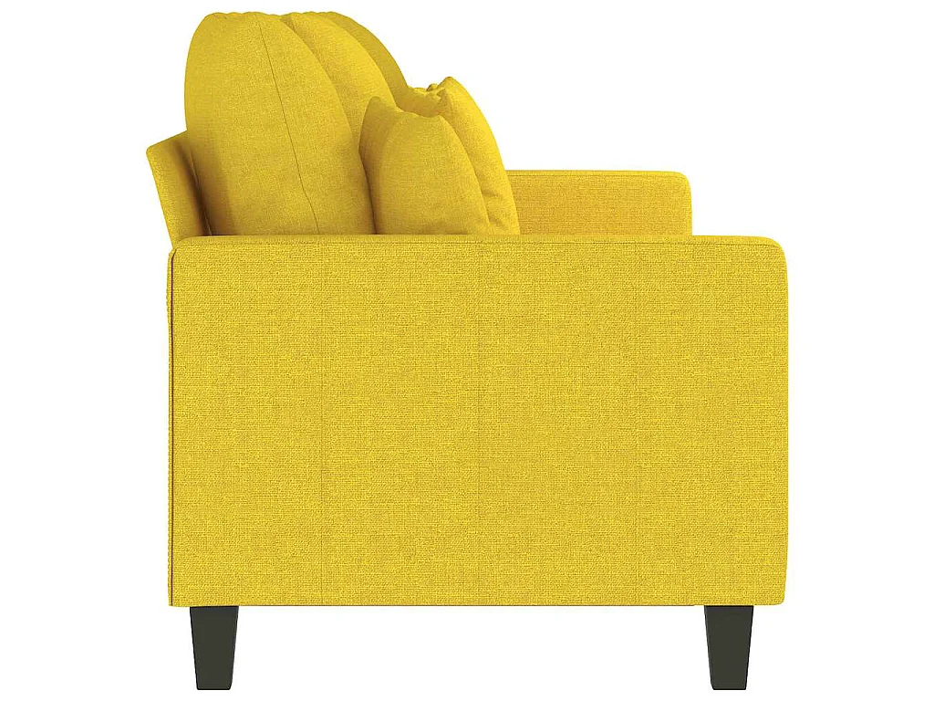 Canapé à 3 places Jaune clair 180 cm Tissu