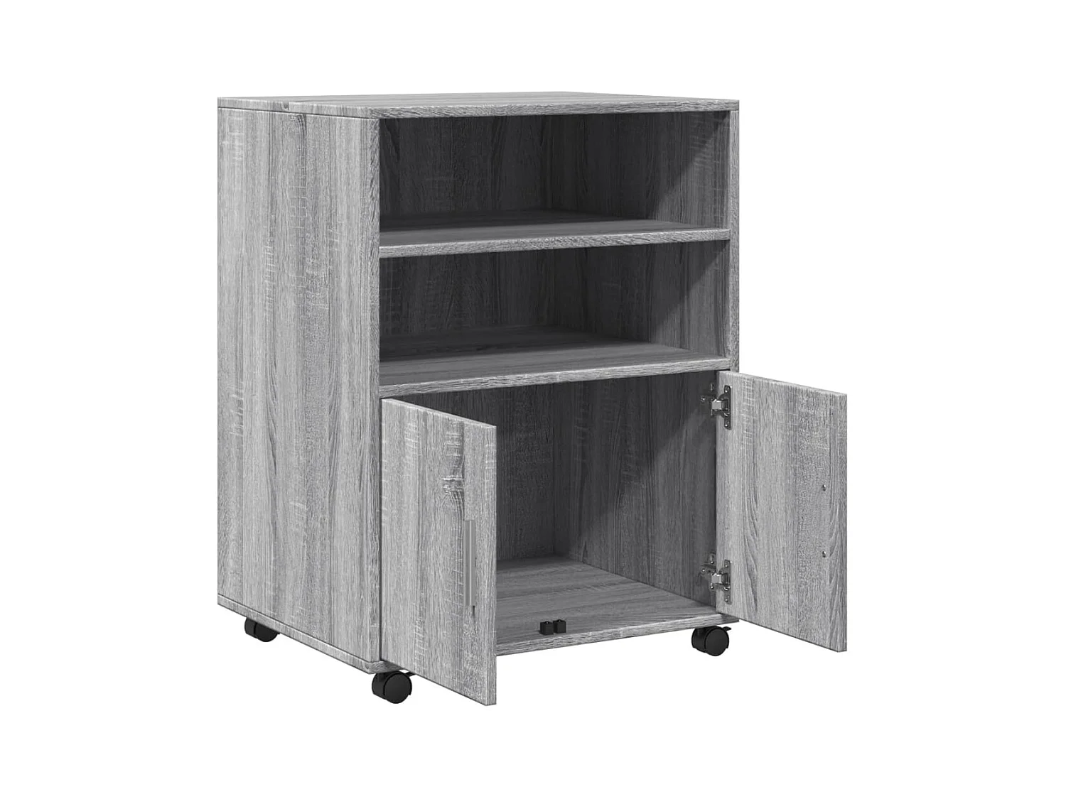 Armoire à roulettes sonoma gris 60x48x81 cm bois d'ingénierie