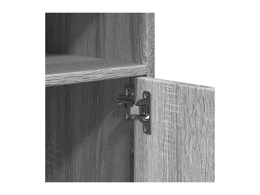 Armoire à roulettes sonoma gris 60x48x81 cm bois d'ingénierie