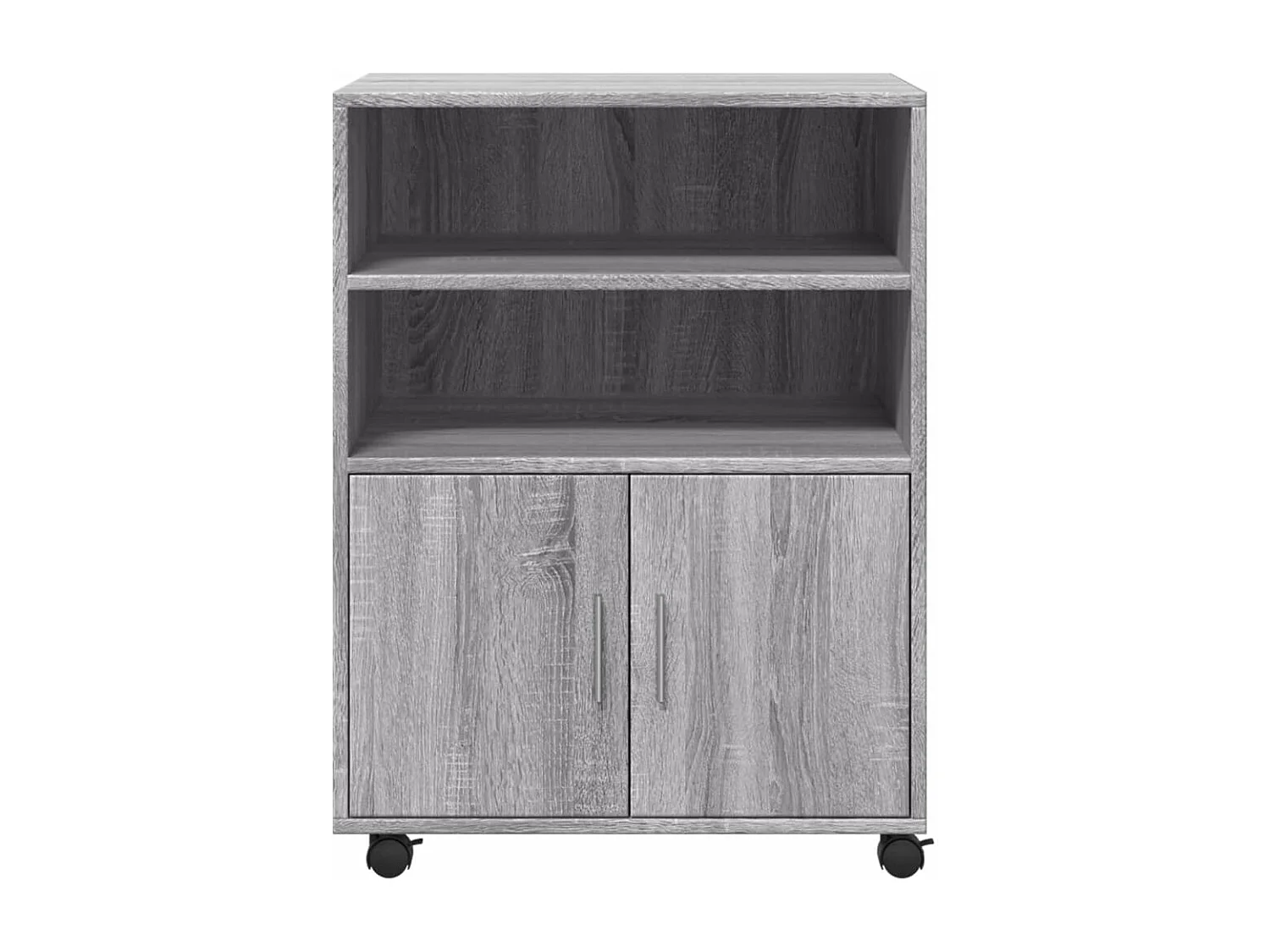 Rolkast 60x48x81 cm bewerkt hout grijs sonoma eikenkleurig