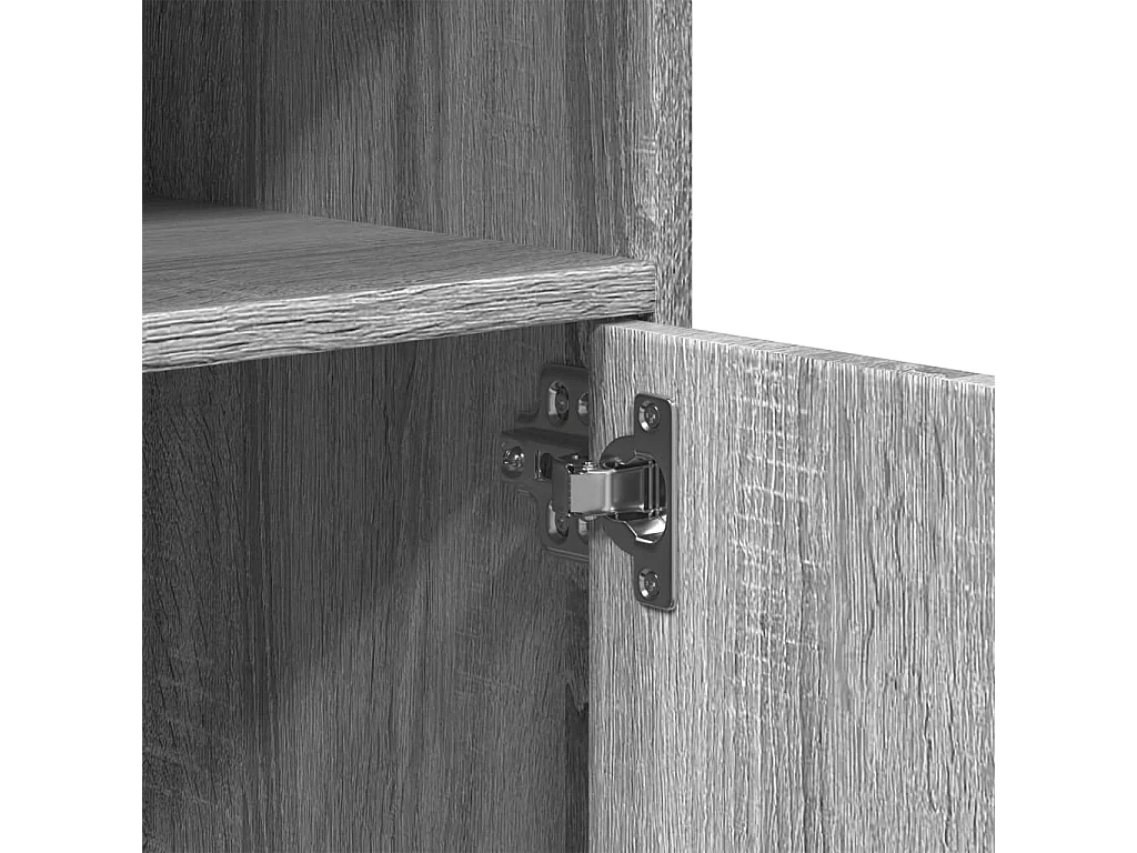 Armoire à roulettes sonoma gris 60x48x81 cm bois d'ingénierie