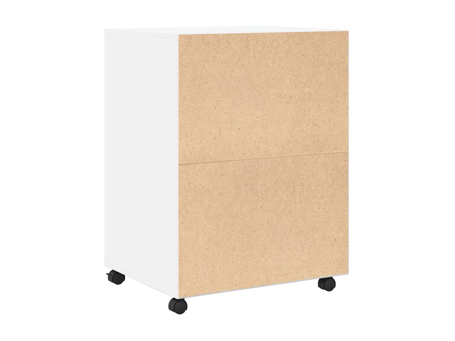 Mobiletto con Ruote Bianco 60x48x81 cm in Truciolato