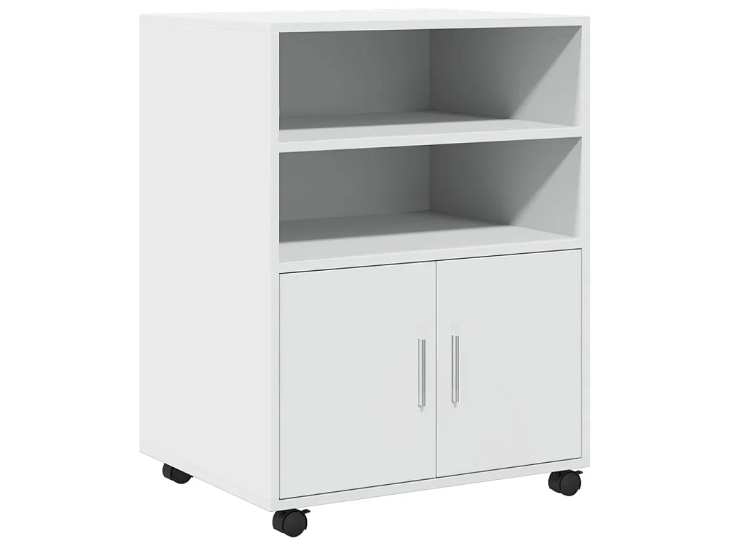Móvel com rodas 60x48x81 cm derivados de madeira branco