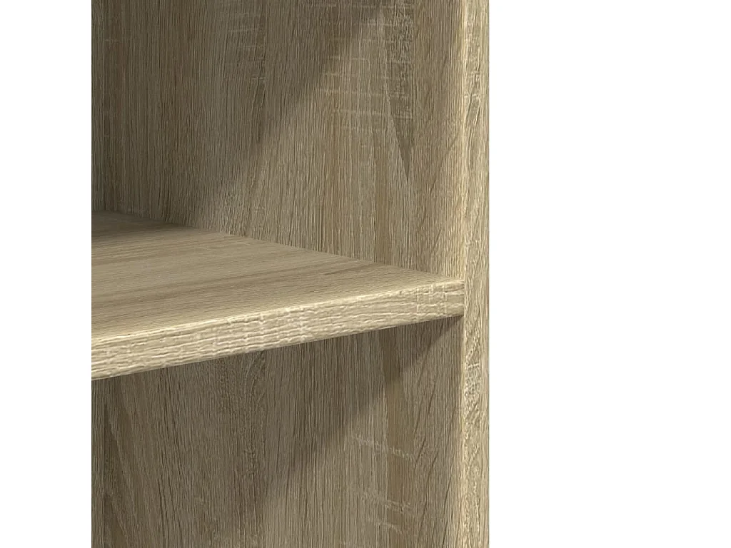 Table d'appoint avec roues chêne sonoma bois d'ingénierie