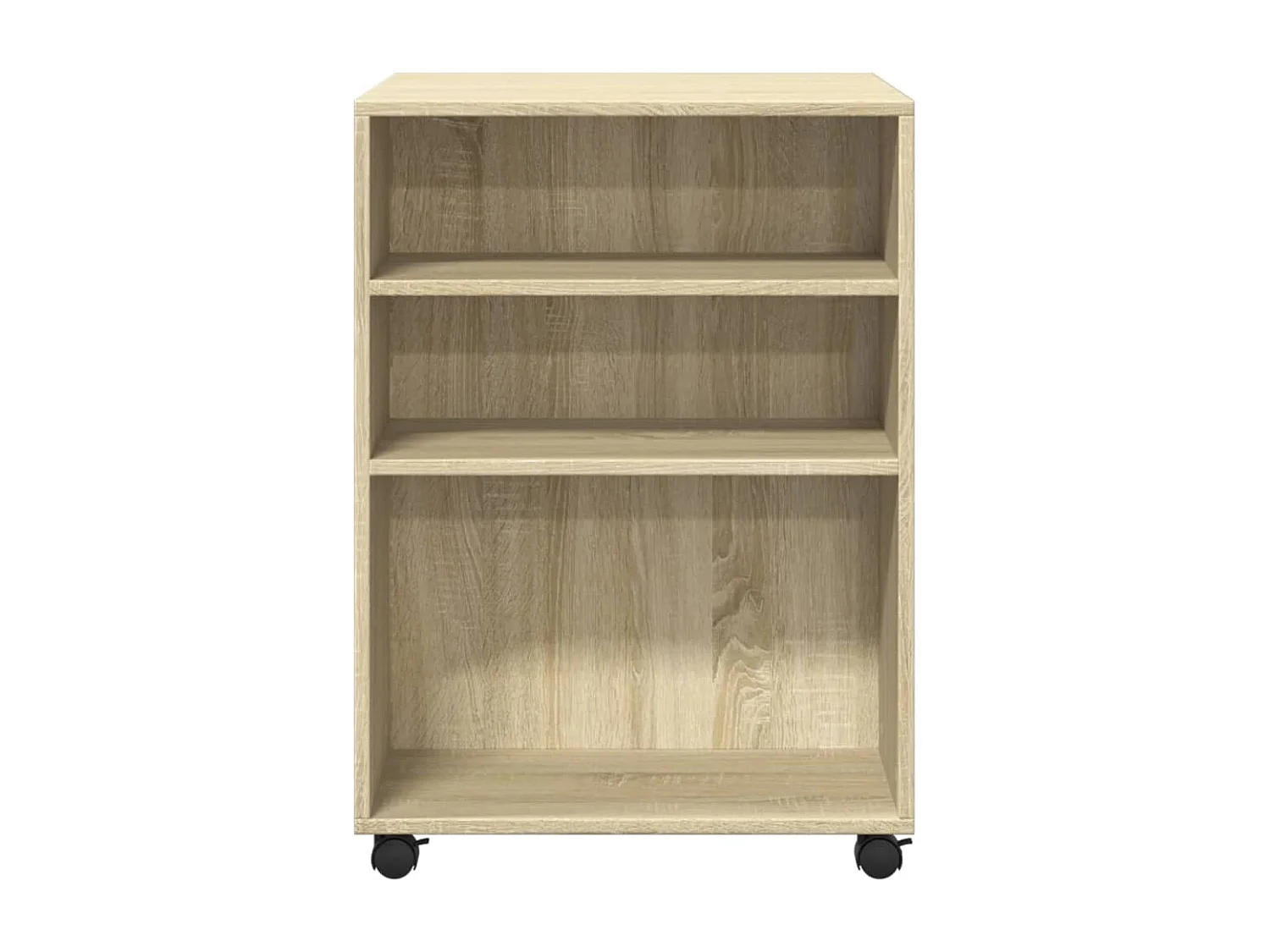 Bijzettafel met wieltjes 55x60x78 cm hout sonoma eikenkleurig