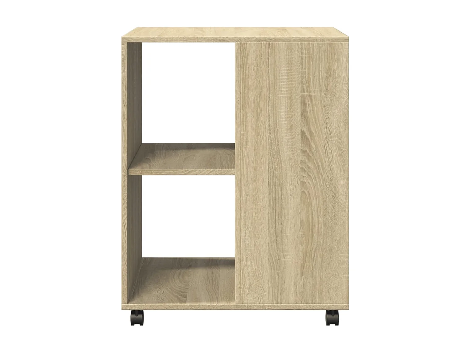 Bijzettafel met wieltjes 55x60x78 cm hout sonoma eikenkleurig