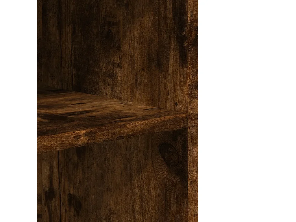 Bijzettafel met wieltjes 55x60x78 cm hout gerookt eikenkleurig