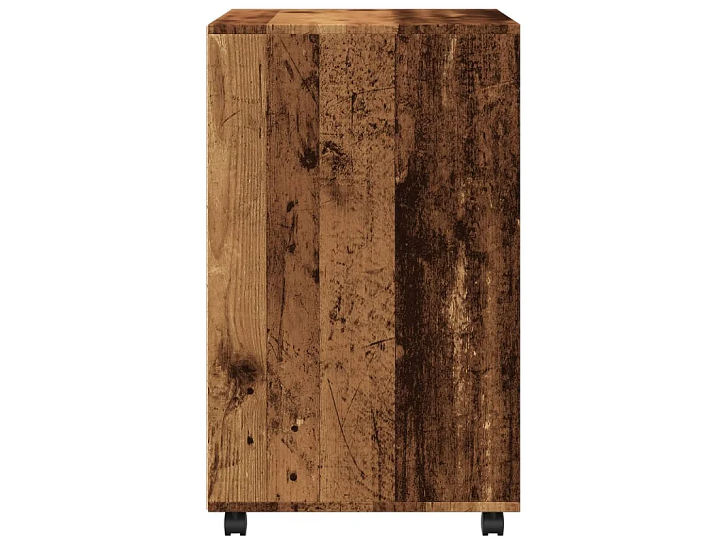 Mobiletto con Ruote Legno Antico 60x48x81 cm in Truciolato