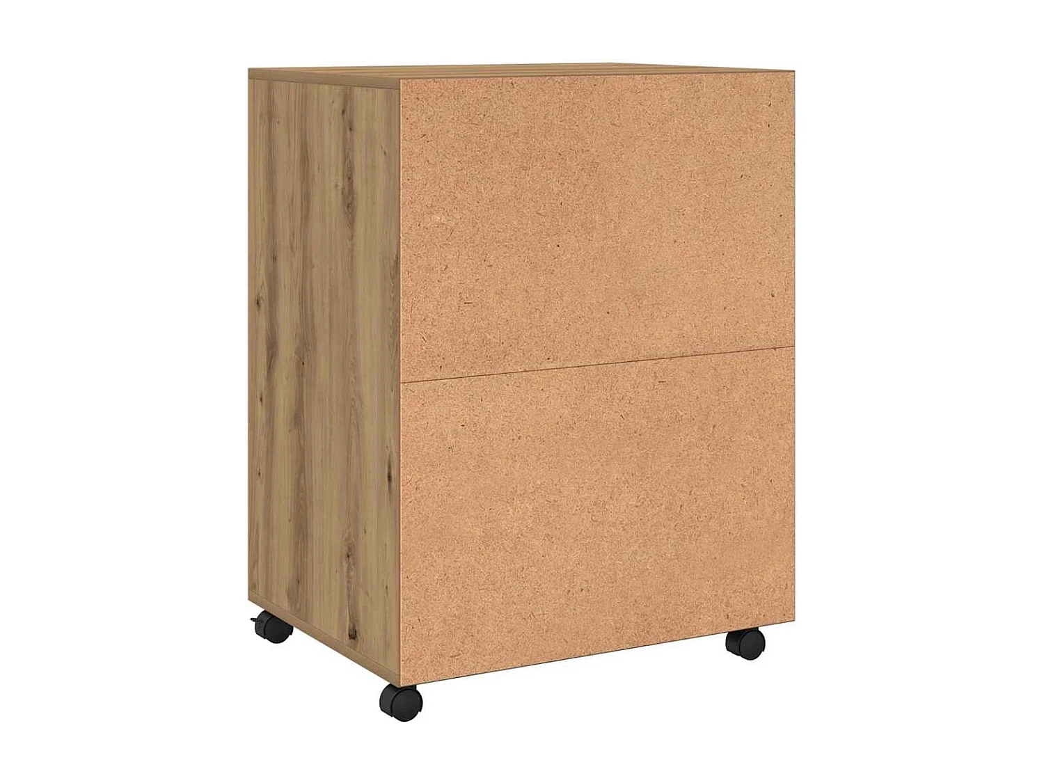 Armoire à roulettes chêne artisanal 60x48x81 cm bois ingénierie