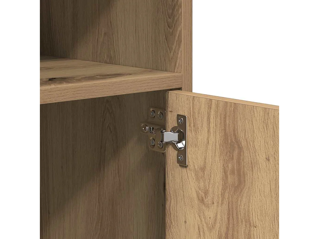Armoire à roulettes chêne artisanal 60x48x81 cm bois ingénierie